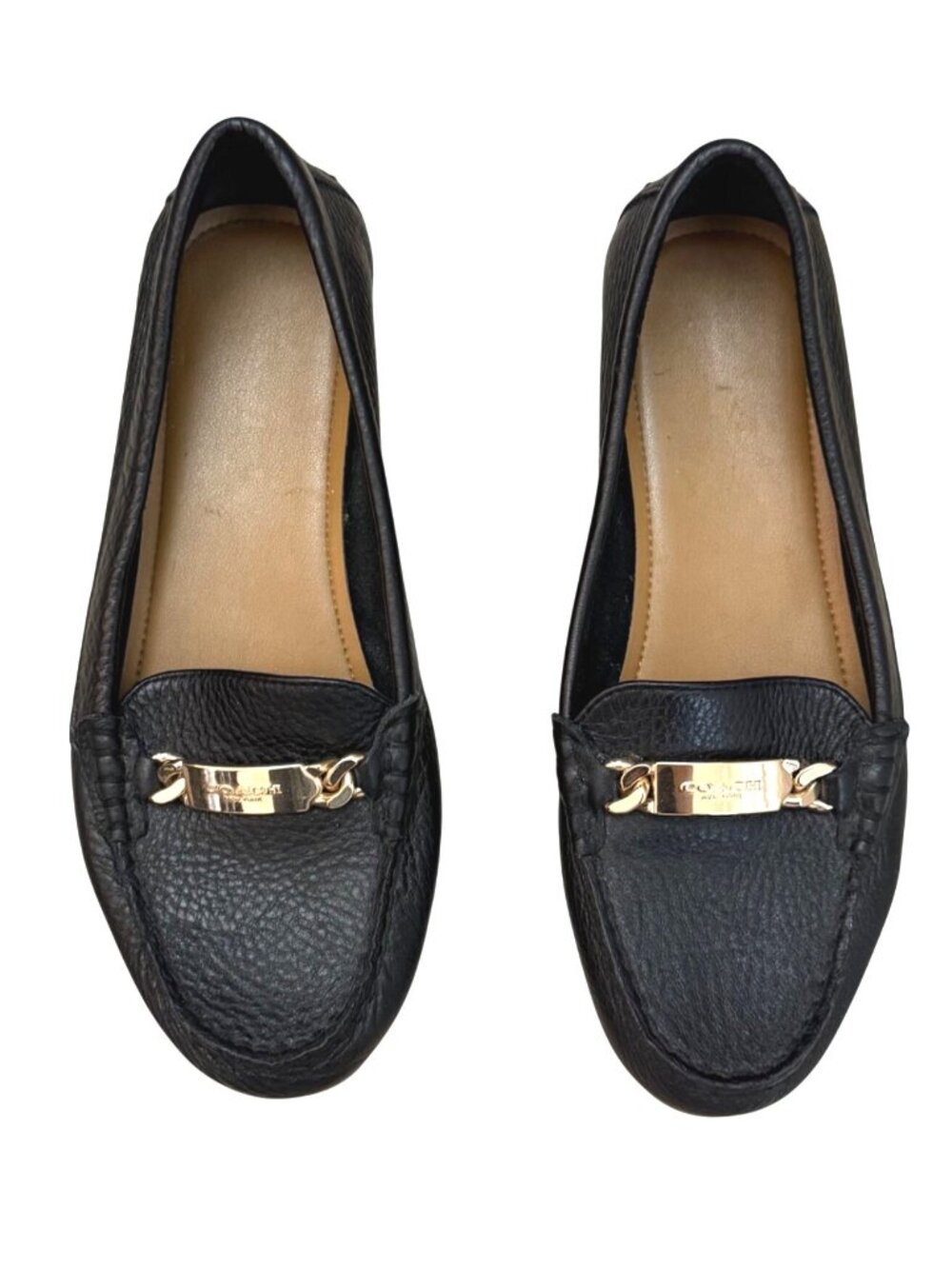 Coach Women's Leather Loafers Sz 6B Preppy Chic Business Career Wear A7751 Olive
